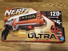 Nerf Gun Ultra Four Dart Blaster 4 Nerf Ultra Darts Single-Shot Blasting NIB