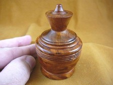  BOX-204 BURL BOX small Thuya Wood African carved carving boxes Morocco Exotic
