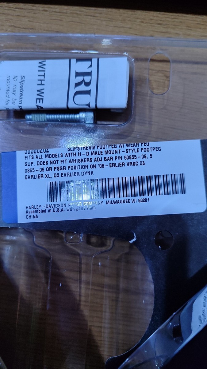 Harley Slipstream Footpegs With Wear Peg 50500262 for sale online