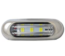ITC 69724SS 12V SURFACE MOUNT LED LIGHT w/CHROME BEZEL & WIRING *S52