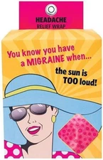 Therawell Headache Relief Gel Bead Wrap, Reusable, Adjustable, Pink