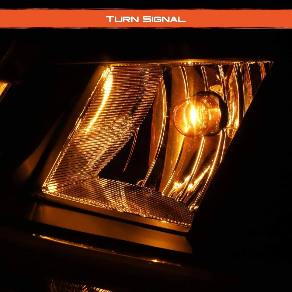 适用于 2016 - 2018 雪佛兰科迈罗 LED 管投影仪前灯黑色外壳 L+R — 第 4/4 张图片