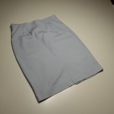NEW Amanda & Chelsea Skirt Size Medium Light Blue Candy Stripe Stretch High-Rise
