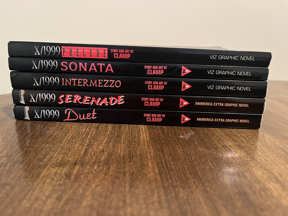 X/1999 Manga Series Lot of 5 Set of English Language Books by