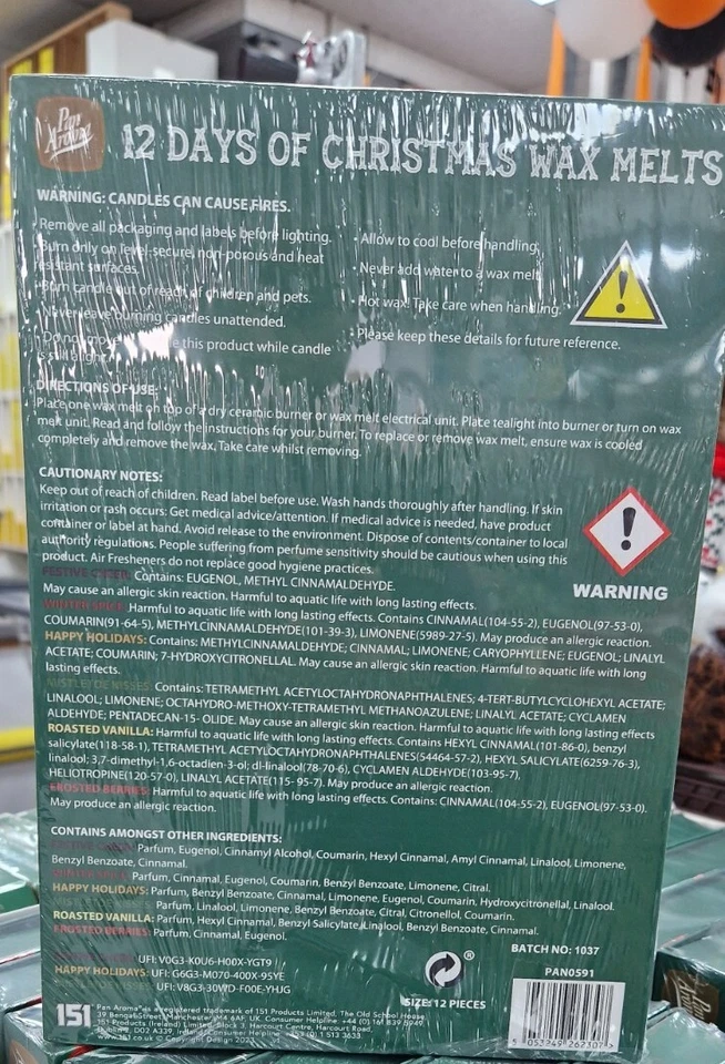 Pan Aroma Wax Melts,12 Days of Christmas Wax Melts,oil Burner Melts Wax Melts  - Image 3 of 3