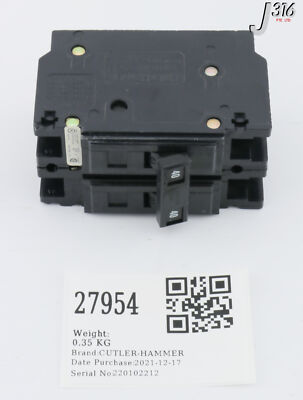 アン 27954 CUTLER-HAMMER CIRCUIT BREAKER, TYPE QC, 40A QC2040 | eBay