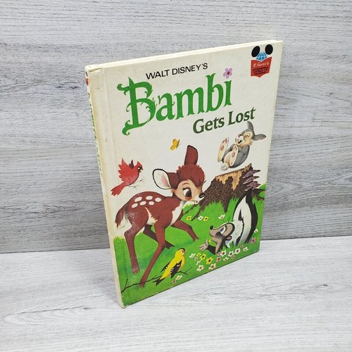 1972 Bambi Gets Lost Disney Children's Old Vintage Book Fair Condition