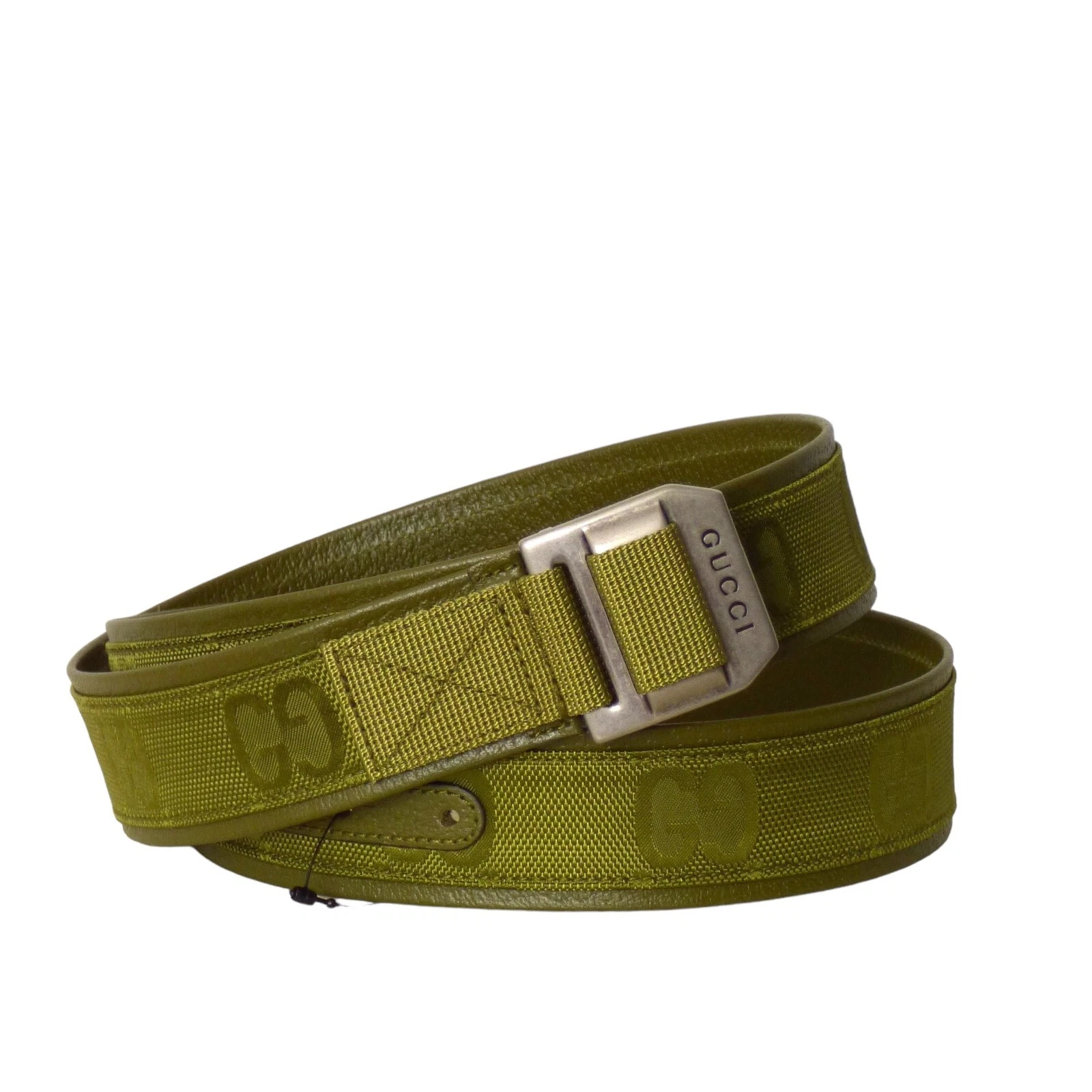 GUCCI   Ceinture utilitaire logo vert neuve dans sa boîte, taille 48