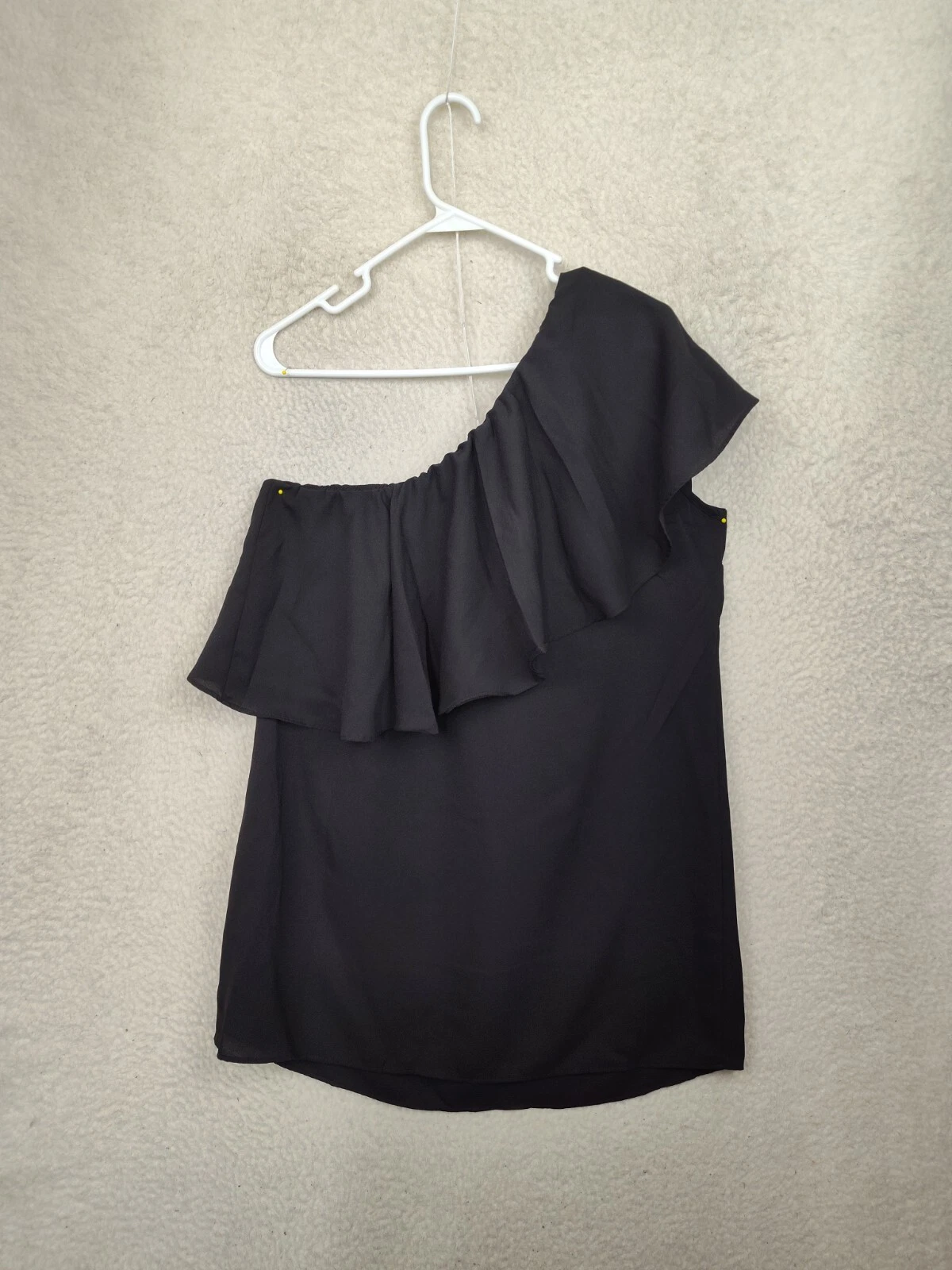 PALM ANGELS Boohoo Vestito Donna 12 Nero Poliestere Monospalla Cambio Mini