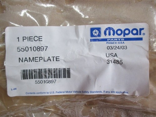 NOS OEM Jeep Cherokee Fender and Lift Gate Nameplate Emblem 1988 - 92 - Picture 4 of 4