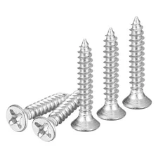 DTGN 100Pcs M3x20mm Flat Head Wood Screws 304 Stainless Steel Phillips Self T...
