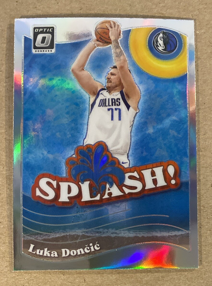 2023-24 Donruss Optic Luka Doncic #5 Splash! Holo Silver Prizm SP Mavericks