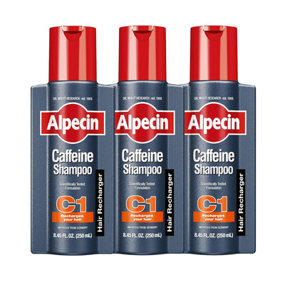 C1 Caffeine Shampoo, 8.45 Fl Oz (Pack of 3), THICKER, STRONGER HAIR
