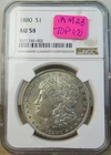 1880 Morgan dollar NGC AU58 *VAM 23 80/79 TOP100* BR