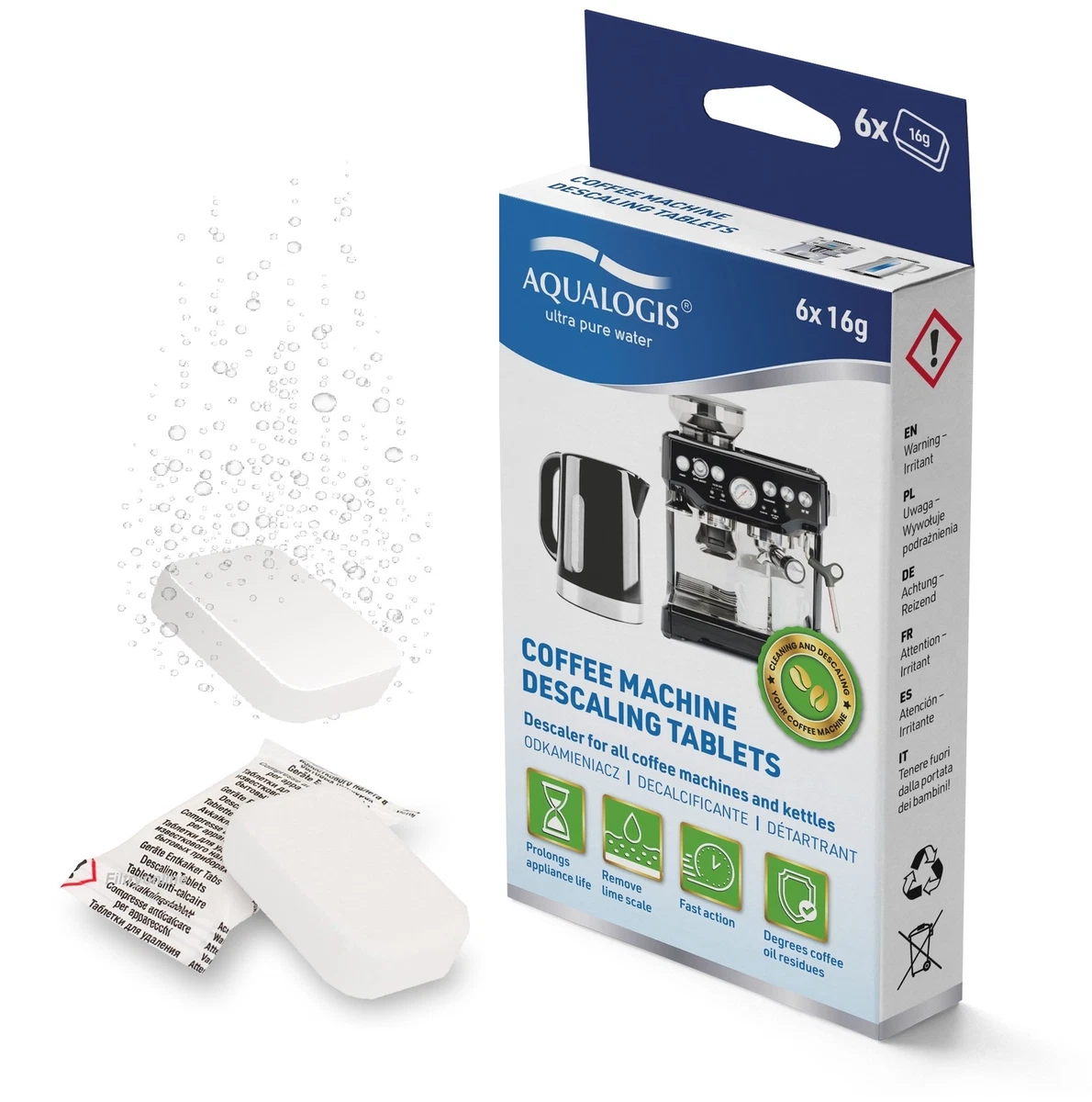 3x Water Filter Descaler Descaling Tablets For Jura Claris White