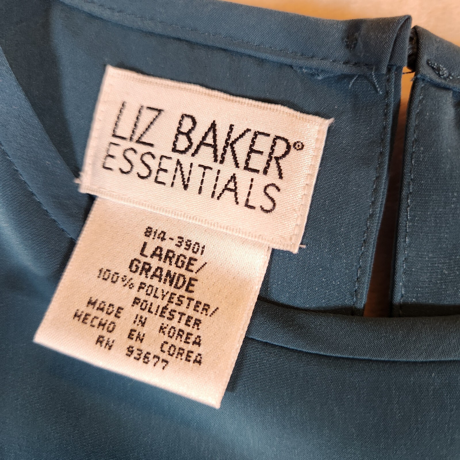 3x Liz Baker Essentials Blouse Button Back Basic … - image 5
