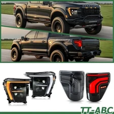 TT-ABC Projector Headlights & Taillights For Ford F-150 14th Gen 21-23 w/LED DRL