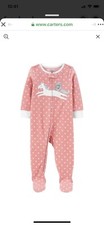 NWT Carter's Unicorn Pegasus Fleece Pajama 1 pc Size 6 Mos Girl Sleeper Footie