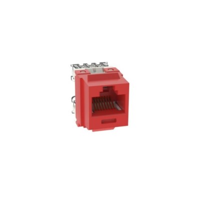 Panduit NK688MRD Cat-6 Punchdown Keystone Jack Module UTP RJ45 Red