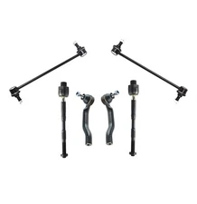 6 Pc Suspension Inner & Outer Tie Rod Ends Sway Bar Link Kit for Nissan Rogue
