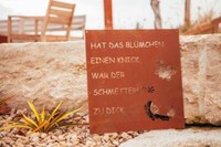 Edelrost Gedichttafel Schwerer Schmetterling Spruchschild Gedichttafel Garten