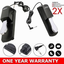 2X Sustain Foot Pedal Keyboard Piano Pedal Universal Damper for Yamaha Casio US