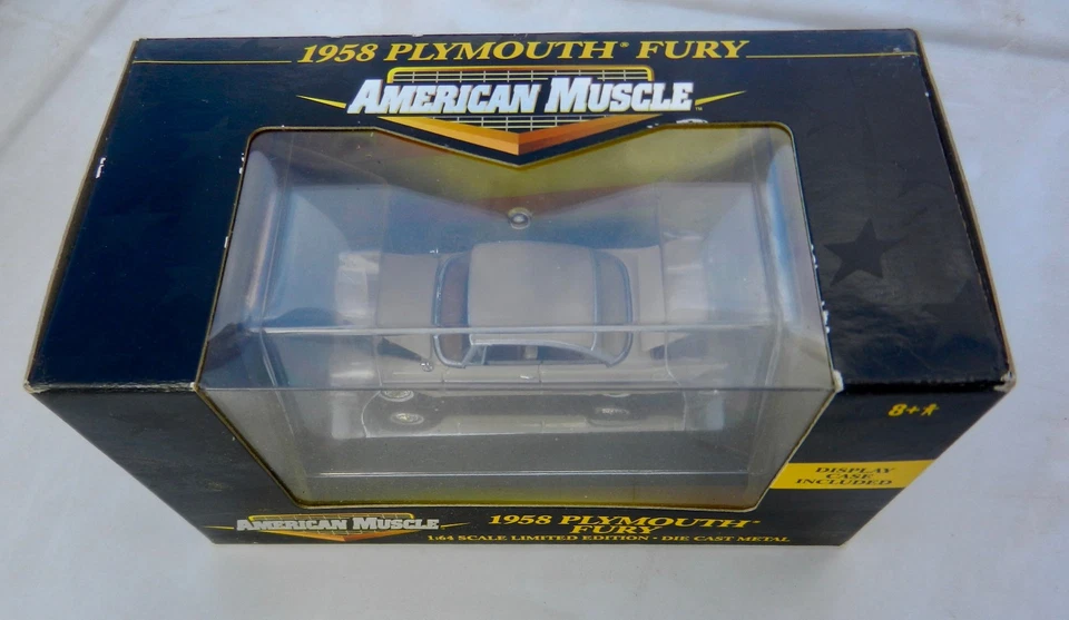 Ertl TAN 1958 PLYMOUTH FURY Die Cast Car 1:64 Scale AMERICAN MUSCLE  in Box - Image 2 of 3