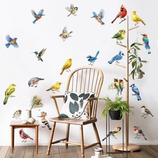 DIY Bird Wall Decals Peel and Stick, Vinyl Colorful Wall Sticker, Home Decor ...