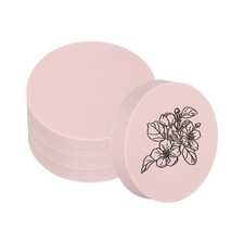 4Pcs 2" Rubber Carving Blocks, Soft Linoleum Art Carving Block Round, Pink