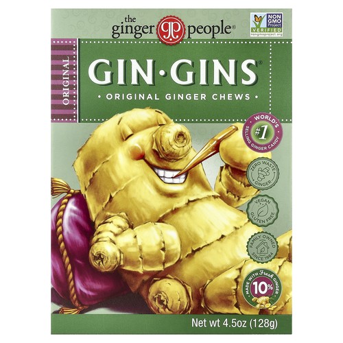 Gin · Gins®, Original Ginger Chews, 4.5 oz (128 g)