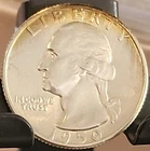 1950-D 25C Washington Silver Quarter ■ GEM/BU ■ Some Toning ■ #4077
