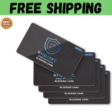 5 Pack RFID Blocking Card Protects Entire Wallet, NFC Debit Credit Cards New