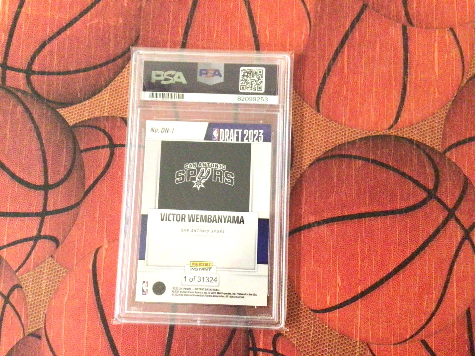 2023 PANINI INSTANT VICTOR WEMBANYAMA #DN1 DRAFT NIGHT ROOKIE RC PSA 10 GEM MINT view 2