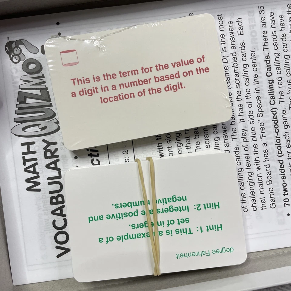 Quizmo Math Vocabulary, 4 Games in 1, Learning Game by Learning Advantages *Read - Image 4 of 4