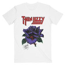 NEW Thin Lizzy Band Black Rose Heavy Cotton White T Shirt S-5XL BT560