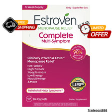 Estroven Complete Menopause Relief - Natural Hot Flash  Mood Support, 84 Count 