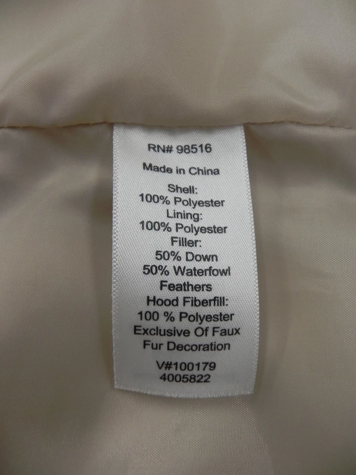 LOTE de 2: Chaleco largo de plumón Coldwater Creek marrón/bronceado/beige para mujer y chaleco mediano Foto 3 de 4