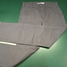 Carhartt Relaxed Straight Double Front Work Pants 32x34 Gray Duck 103334-029