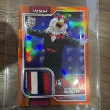 2026 Topps Series 1 Celebration Mascot Screech Orange 24/25 Worn Memorabilia