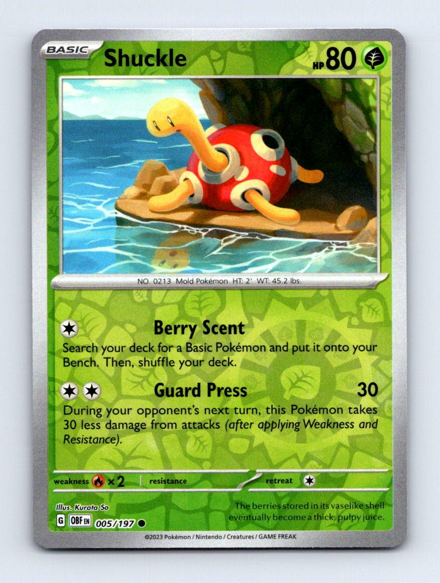 #5 2023 Obsidian Flames Shuckle Reverse Holo