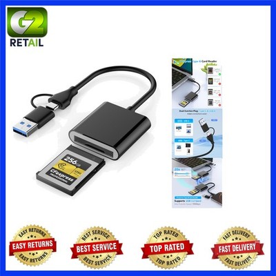 CFexpress Type B Card Reader with USB 3.2 (Gen 2) 10Gbps, USB-C&USB-A 2-in-1 Typ