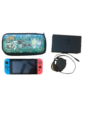 Nintendo Switch Console Blue/Red Joy-Con Dock AC Adapter Case 32GB HAC-001