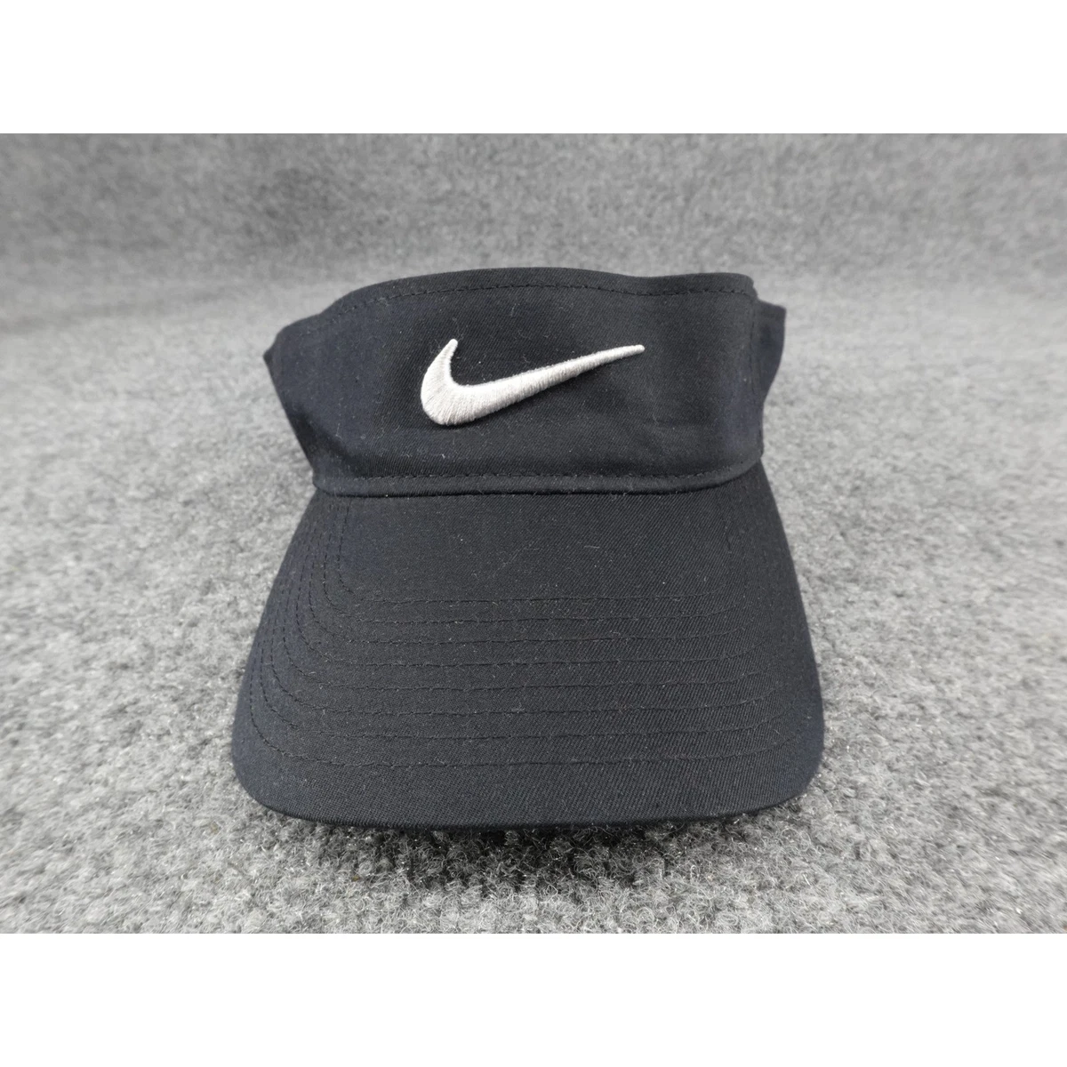 Nike Golf Embroidered Black & White Women\'s Adjustable Visor OS Nike Adult Dri-FIT Ace Swoosh Visor | Golf Galaxy main image 2