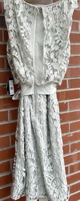 Adrianna Papell Blouson Lace Illusion Dress Mint Green Belted Sz 10 NWT $160 | eBay Adrianna Papell Blouson Lace Illusion Dress Mint Green Belted Sz 10 NWT $160 | eBay