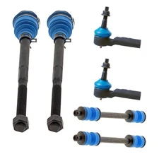 Mevotech Supreme Front Inner Outer Tie Rods Sway Bar Link Kit for Sierra 2500 HD