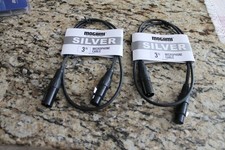 3FT Male to Female Microphone Cables 3 Pin 2 Pack