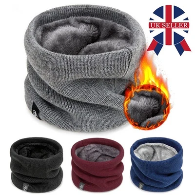 USUN UK Thermal Fleece Snood Neck Warmer Cycling Scarf Warm Winter Ski For Men Women