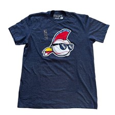 Major League Shirt Baseballism Blue Ricky Vaughn Baseball Logo Retro 80s NWS