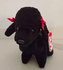 Vintage Ty GIGI BLACK POODLE Dog Beanie Baby 1997 NEW