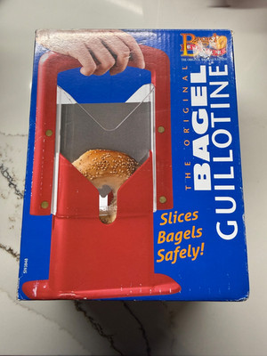 Bagel Biter Cutter Original Bagel Guillotine Safe Slicer Open Box
